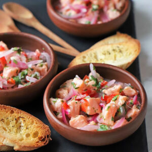CEVICHE DE SALMÓN CON LECHE DE TIGRE - NORTE SUR