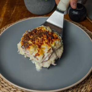 LASAÑA JAMÓN ALCACHOFAS - EL MERCADER